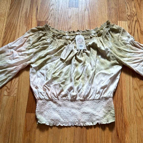 Mystree Tie Dye Off the Shoulder Top - Picture 2 of 6